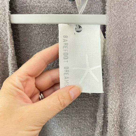 Barefoot Dreams Cardigan Open Front Ombre Pewter Midnight L XL - Picture 6 of 9